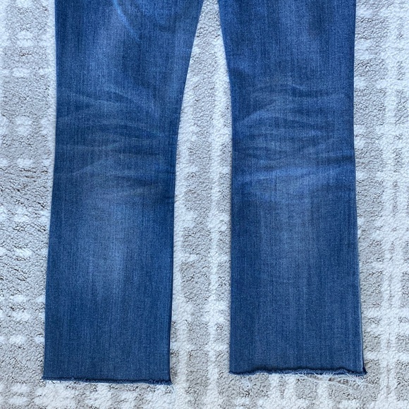 •Express• Distressed Mid-Rise Barely Boot Bootcut Jean - Picture 9 of 15